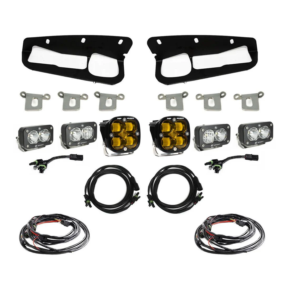 Baja Designs Pocket Fog Light Kit for Ford Bronco (21-26) Bronco Raptor (22-26) Squadron SAE / Dual S2 Sport with Clear or Amber Lens - Image 2