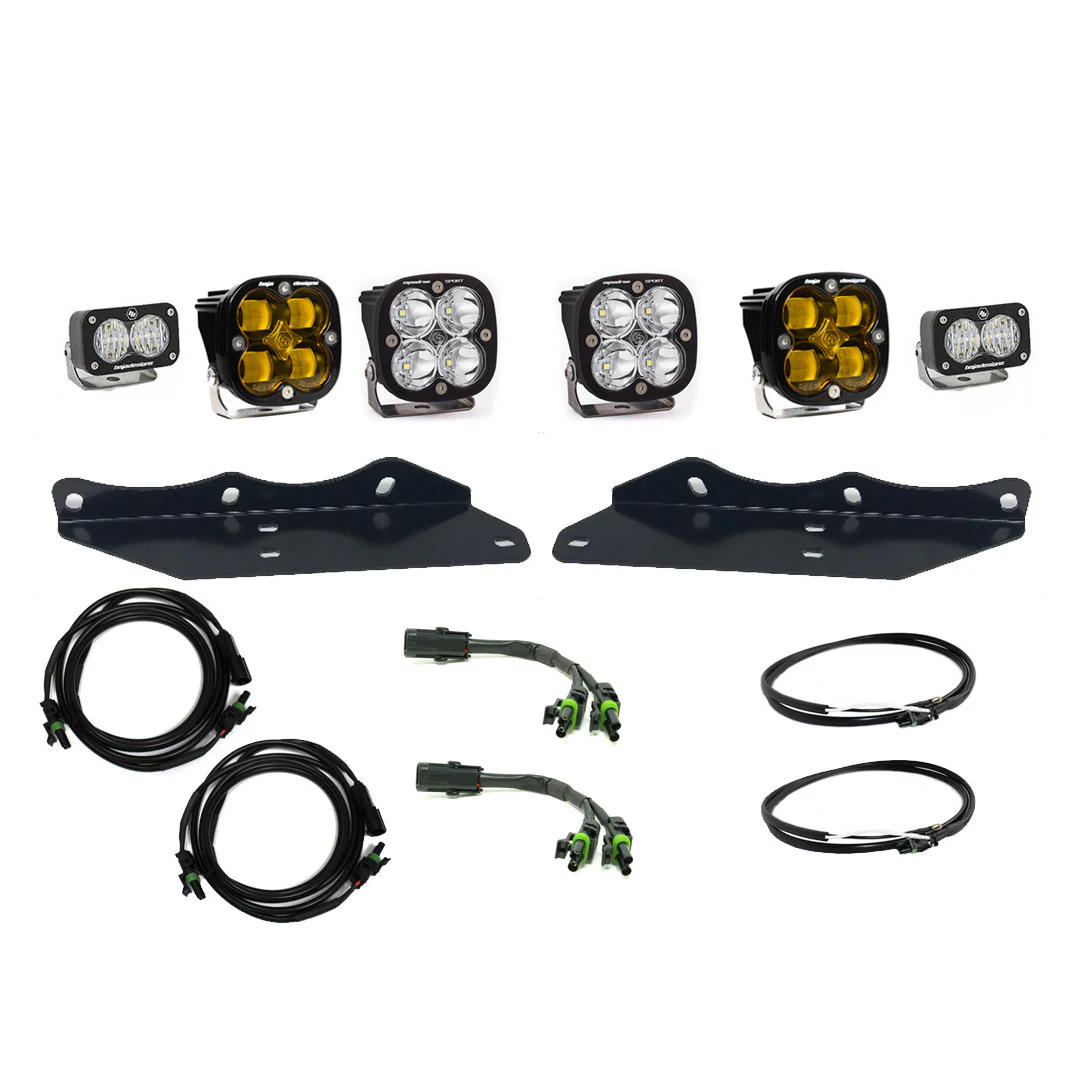 Baja Designs Pocket Fog Light Kit for Ford F150 Raptor (2017-2020) Sportsmen Squadron S2 SAE / Sport / Pro / Unlimited with Clear or Amber Lens