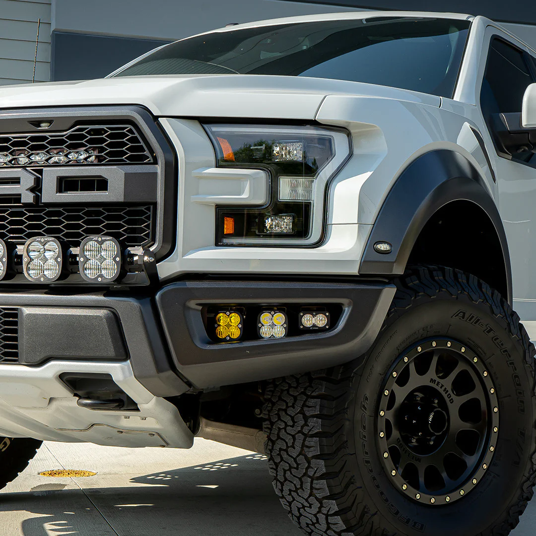 Baja Designs Pocket Fog Light Kit for Ford F150 Raptor (2017-2020) Sportsmen Squadron S2 SAE / Sport / Pro / Unlimited with Clear or Amber Lens - Image 6