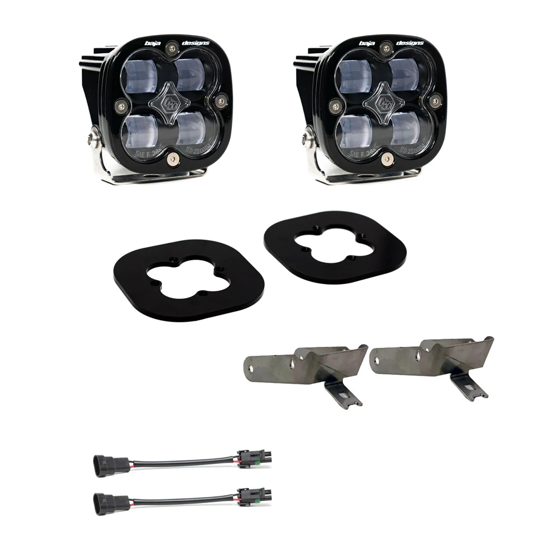 Baja Designs Pocket Fog Light Kit for Ford F250 & F350 Super Duty (2011-2016) Squadron SAE / Pro / Sport with Amber or Clear Lens
