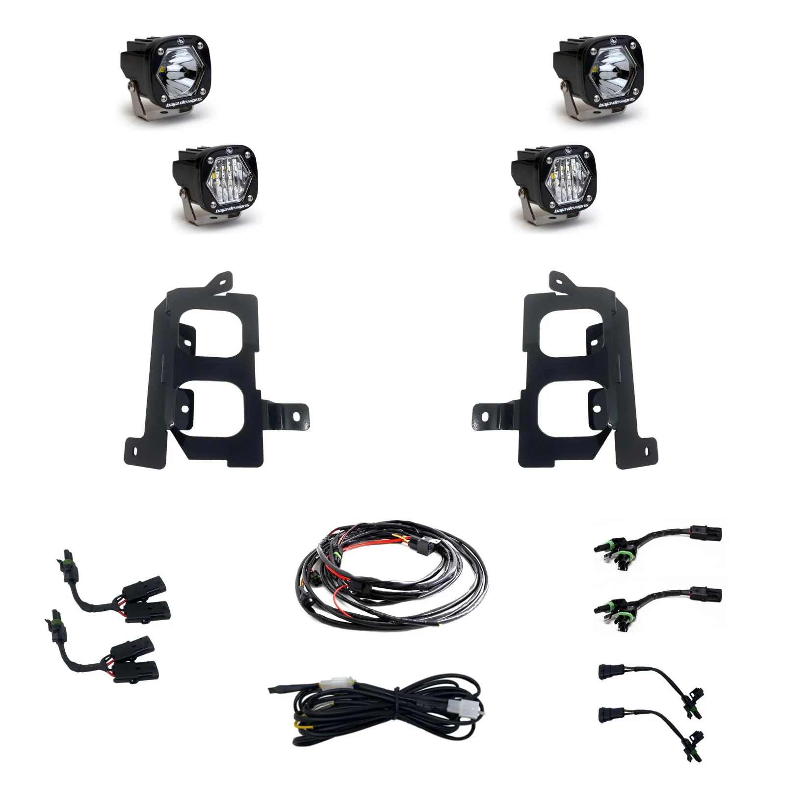 Baja Designs Pocket Fog Light Kit for GMC Sierra 1500 (2019-2022) S1 Dual with Amber or Clear Lens