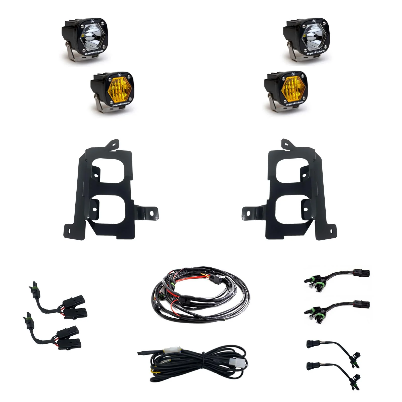 Baja Designs Pocket Fog Light Kit for GMC Sierra 1500 (2019-2022) S1 Dual with Amber or Clear Lens - Image 2