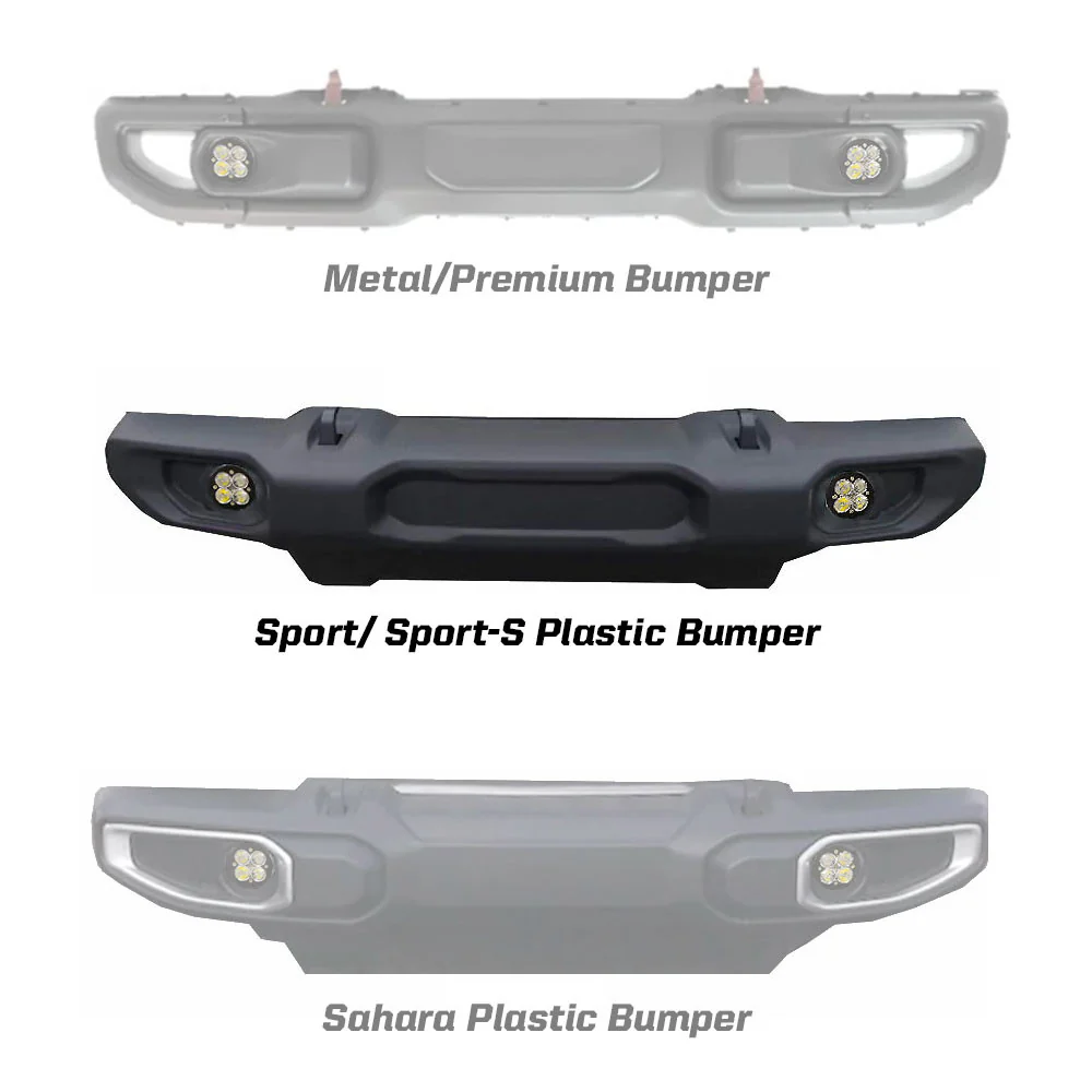 Baja Designs Pocket Fog Light Kit for Jeep Gladiator (20-26) Wrangler JL (18-26) Squadron-R SAE / Sport / Pro with Amber or Clear Lens - Image 14