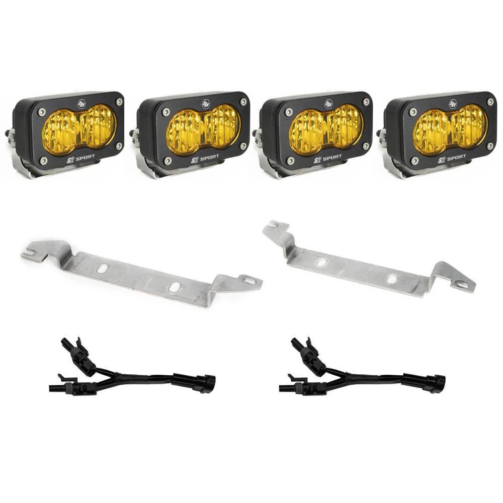 Baja Designs Pocket Fog Light Kit for Toyota Tacoma (2024-2026) Quad S2 Sport - Amber or Clear Lens - Image 2