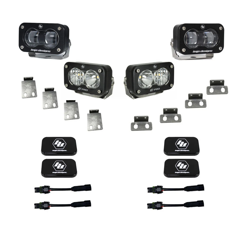 Baja Designs S2 Fog Light Kit for Ford Bronco Raptor (2023-2026) SAE / Sport & SAE / Pro with Clear or Amber Lens - Image 3