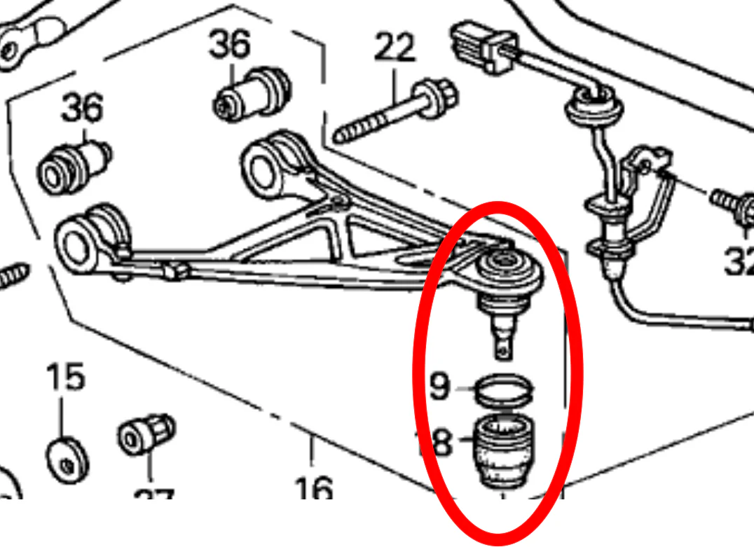Ballade Sports Ball Joint Honda S200 (2000-2009) Upper Front / Rear - BS-S2K-FRBJ - Image 4