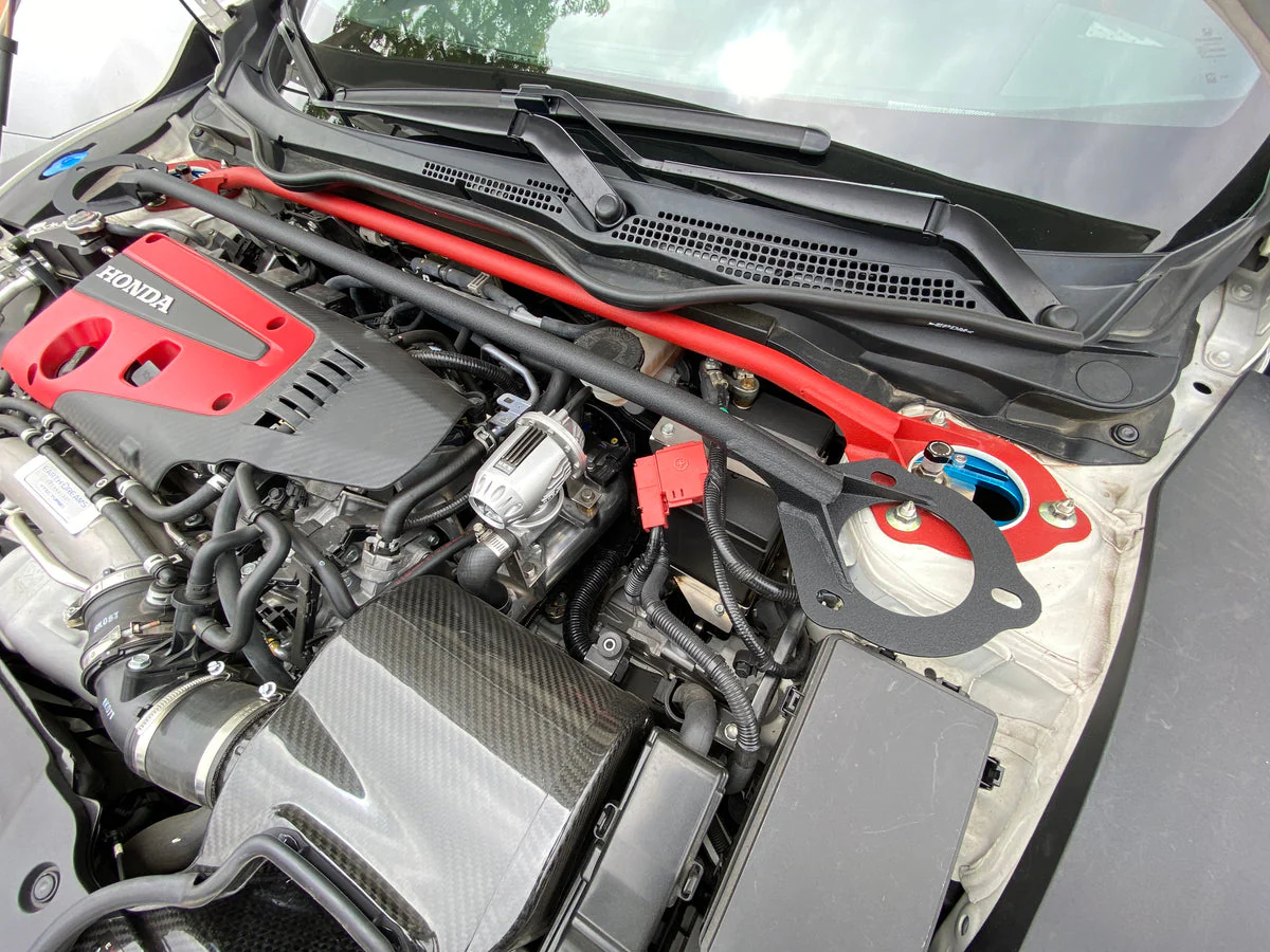 Ballade Sports Front Strut Bar Honda Civic FK / FL (2017-2023) Wrinkle Red or Black - Image 10