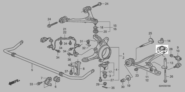 Ballade Sports Spherical Bearing Kit Honda S200 (2000-2009) Front Lower Compliance - Image 2