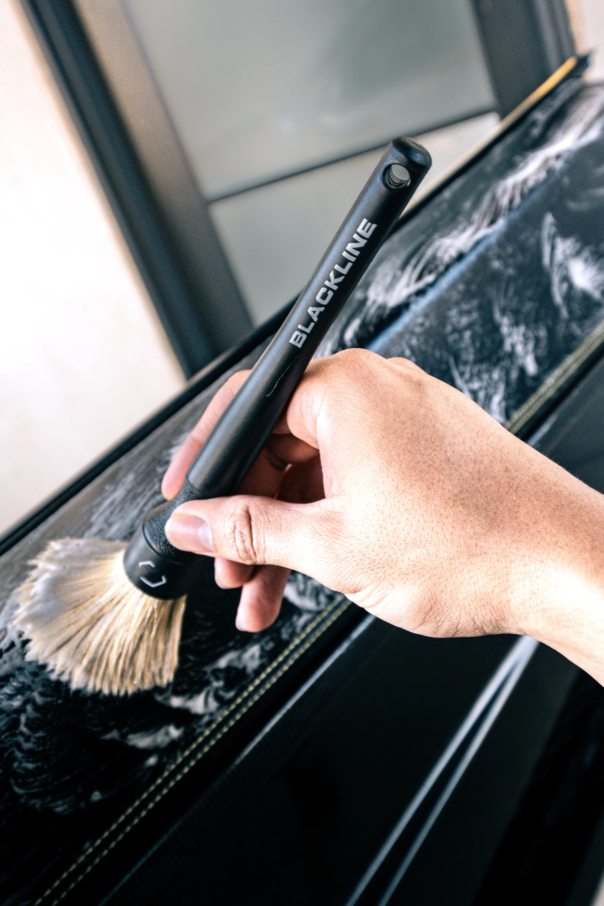 BLACKLINE® Boar's Hair Detail Brush Set - Scratch-Free Detailing - Image 2