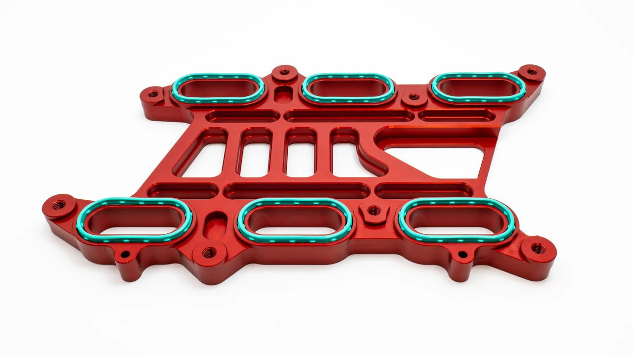 Boomba Racing Intake Manifold Spacer for Ford Bronco 2.7L EcoBoost (2021-2026) Blue / Red / Black / Natural Aluminum