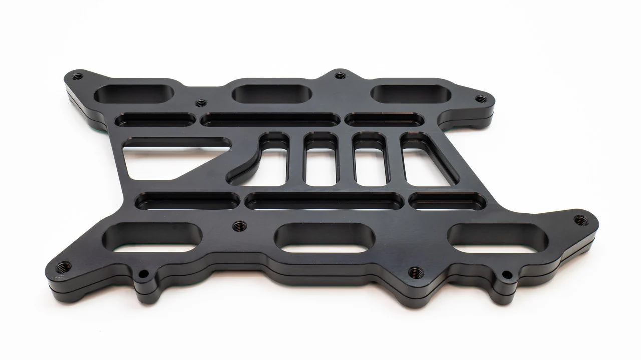 Boomba Racing Intake Manifold Spacer for Ford Bronco 2.7L EcoBoost (2021-2026) Blue / Red / Black / Natural Aluminum - Image 5