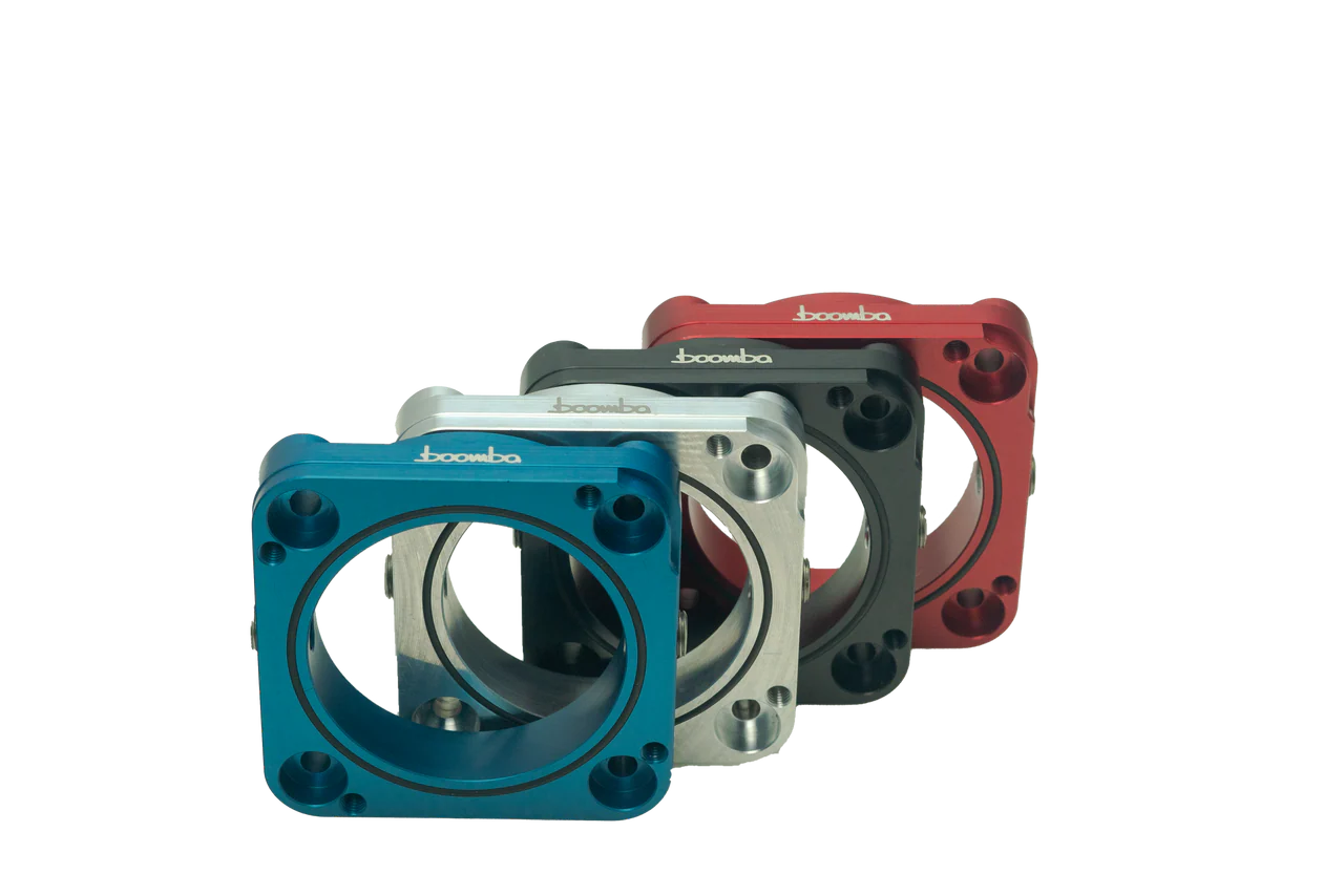 Boomba Racing Throttle Body Spacer Ford Bronco 2.3L EcoBoost (2021-2026) Black / Red / Blue / Natural Aluminum - Image 7