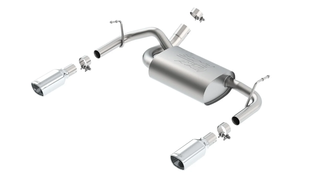 Borla Axleback Exhaust Jeep Wrangler JK / JKU 3.6L 4WD (2012–2018) Touring or ATAK w/ Polished or Black Chrome Tips - Image 4
