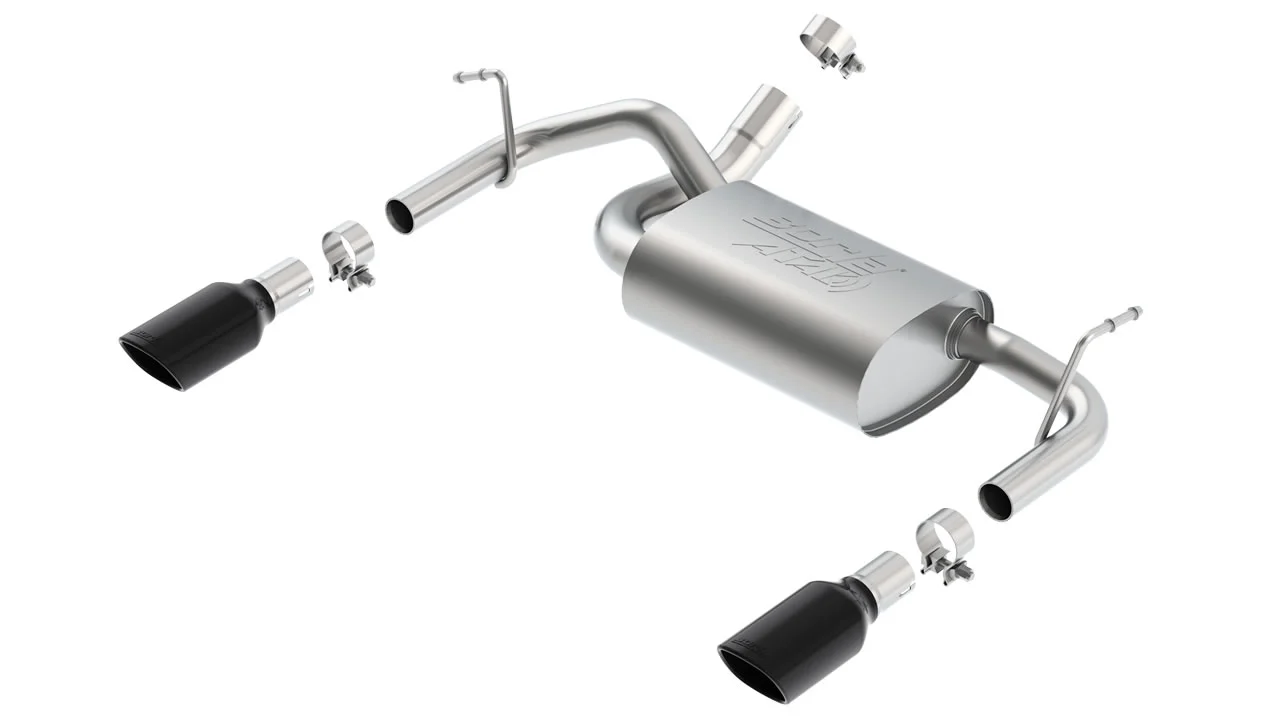 Borla Axleback Exhaust Jeep Wrangler JK / JKU 3.6L 4WD (2012–2018) Touring or ATAK w/ Polished or Black Chrome Tips - Image 5