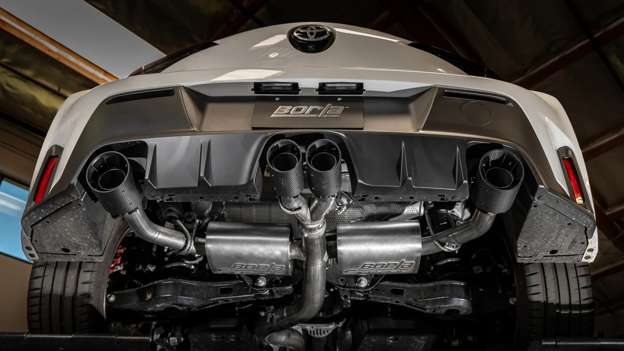 Borla Exhaust Toyota GR Corolla 1.6L (23–25) ATAK Catback w/ Polished Chrome/ Black Chrome/ Carbon Fiber Tips - Image 7