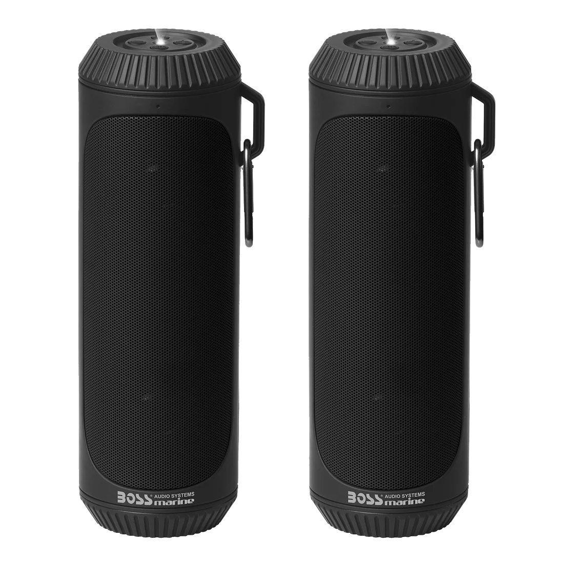 Boss Audio System BOLT Portable Bluetooth Speaker - Black (Pair) with TWS, Flashlight, and Weatherproof Design