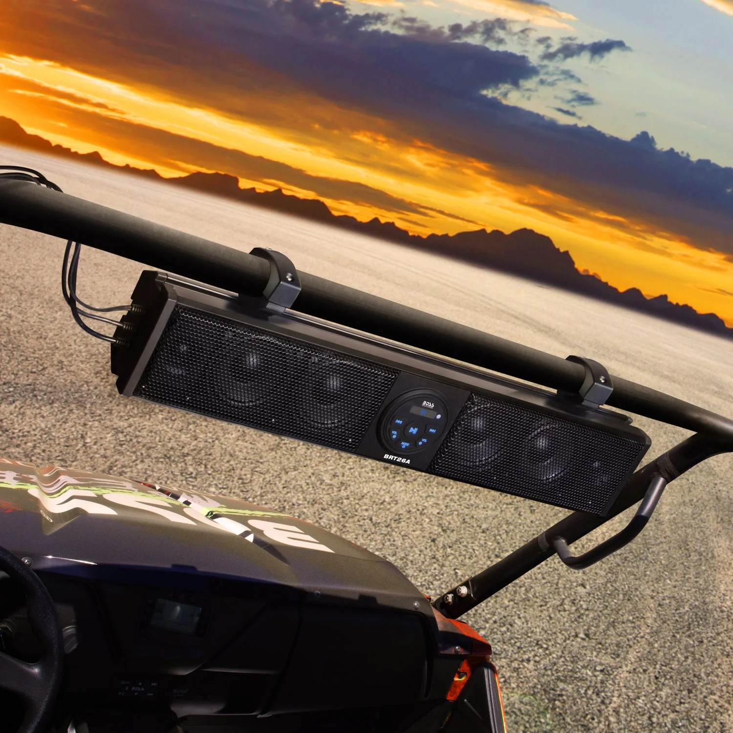 Boss Audio Systems 26" UTV Bluetooth Amplified Sound Bar IPX5 w/ 4" Speakers (BRT26A) Illuminated (BRT26RGB) - Image 3