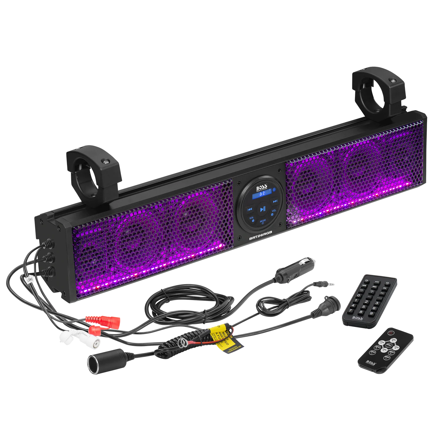 Boss Audio Systems 26" UTV Bluetooth Amplified Sound Bar IPX5 w/ 4" Speakers (BRT26A) Illuminated (BRT26RGB) - Image 7