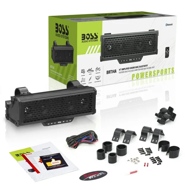 Boss Audio Systems ATV / UTV Bar Mount Soundbar - IPX5 Rated Weatherproof, Bluetooth, Amplified, 3 Inch Speakers - Image 15