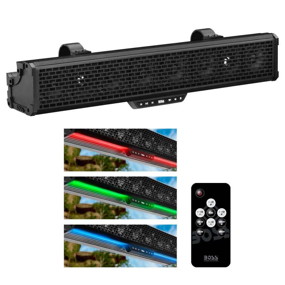 Boss Audio Systems ATV / UTV Bar Mount Soundbar - IPX5 Rated Weatherproof, Bluetooth, Amplified, 3 Inch Speakers - Image 8