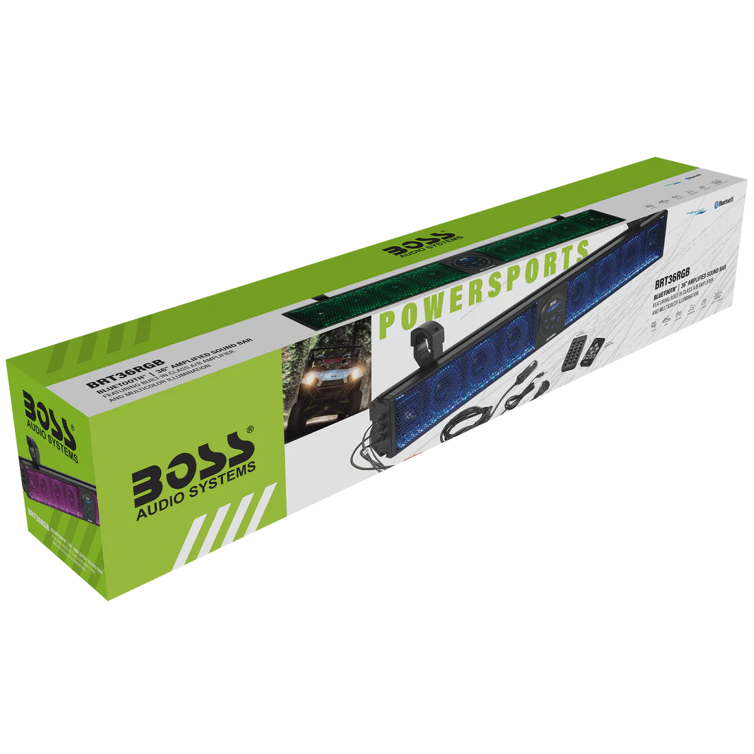 Boss Audio Systems ATV / UTV Bar Mount Soundbar - 4 Inch Speakers/ 1" Tweeters/ Full Range/ IPX5 Weatherproof/ Bluetooth/ Built-in Amplifier/ USB Port - RGB and Non-RGB - Image 10