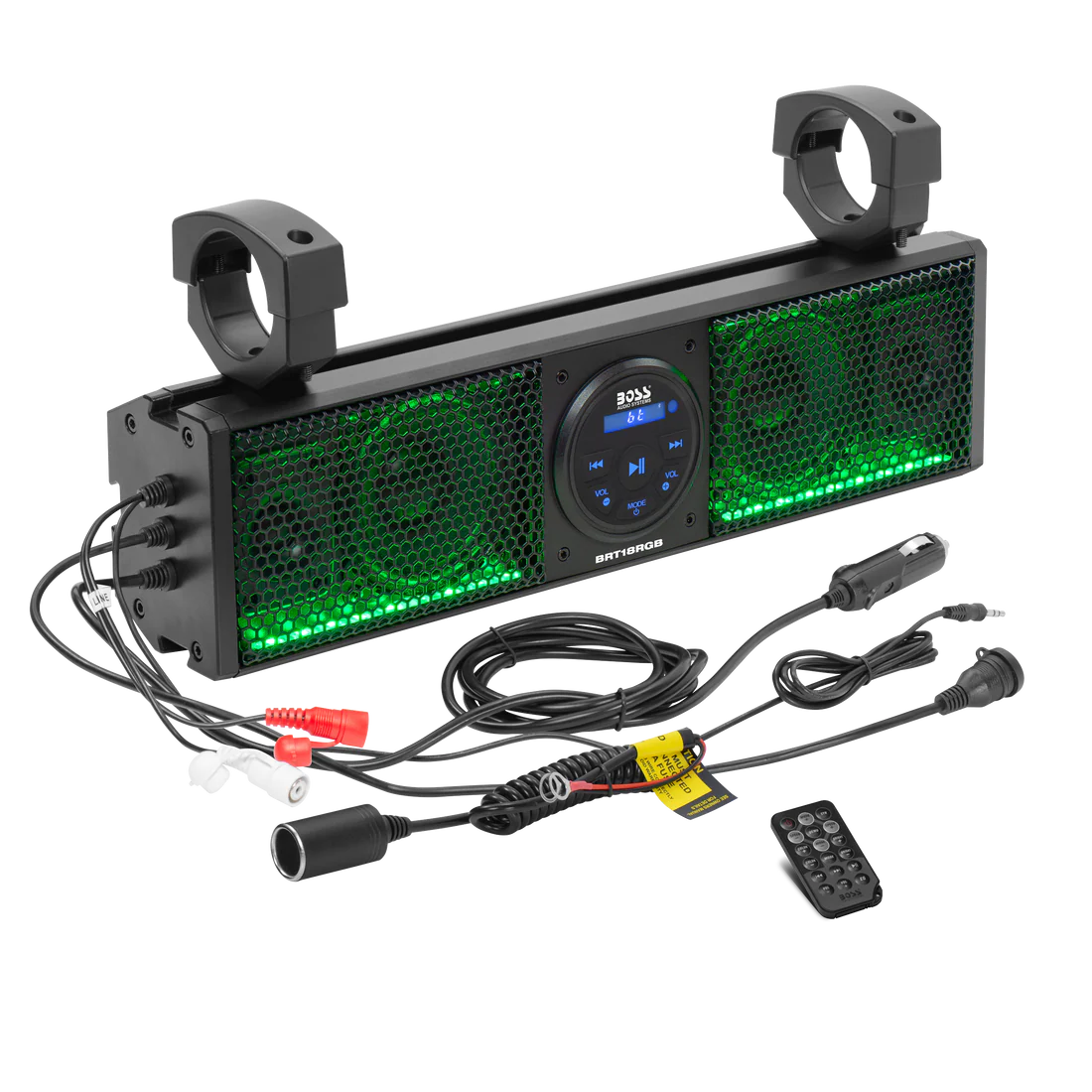 Boss Audio Systems ATV / UTV Bar Mount Soundbar - 4 Inch Speakers/ 1" Tweeters/ Full Range/ IPX5 Weatherproof/ Bluetooth/ Built-in Amplifier/ USB Port - RGB and Non-RGB - Image 4