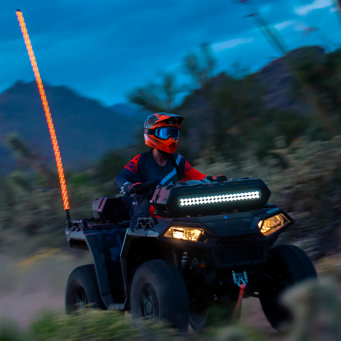 Boss Audio Systems ATV Whip Antenna  - 24"/ 48"/ 72", 360° RGB Multicolor LED (Red, Green, Blue), 20 Color Modes, 15 Brightness Levels, Marine Rated Weatherproof IP67 - Image 25