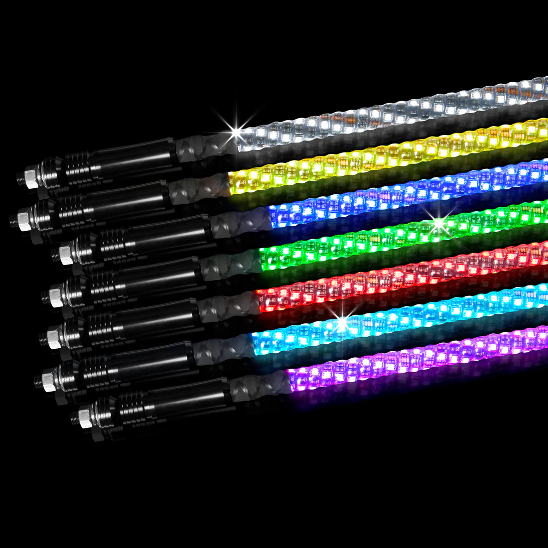 Boss Audio Systems ATV Whip Antenna  - 24"/ 48"/ 72", 360° RGB Multicolor LED (Red, Green, Blue), 20 Color Modes, 15 Brightness Levels, Marine Rated Weatherproof IP67 - Image 26
