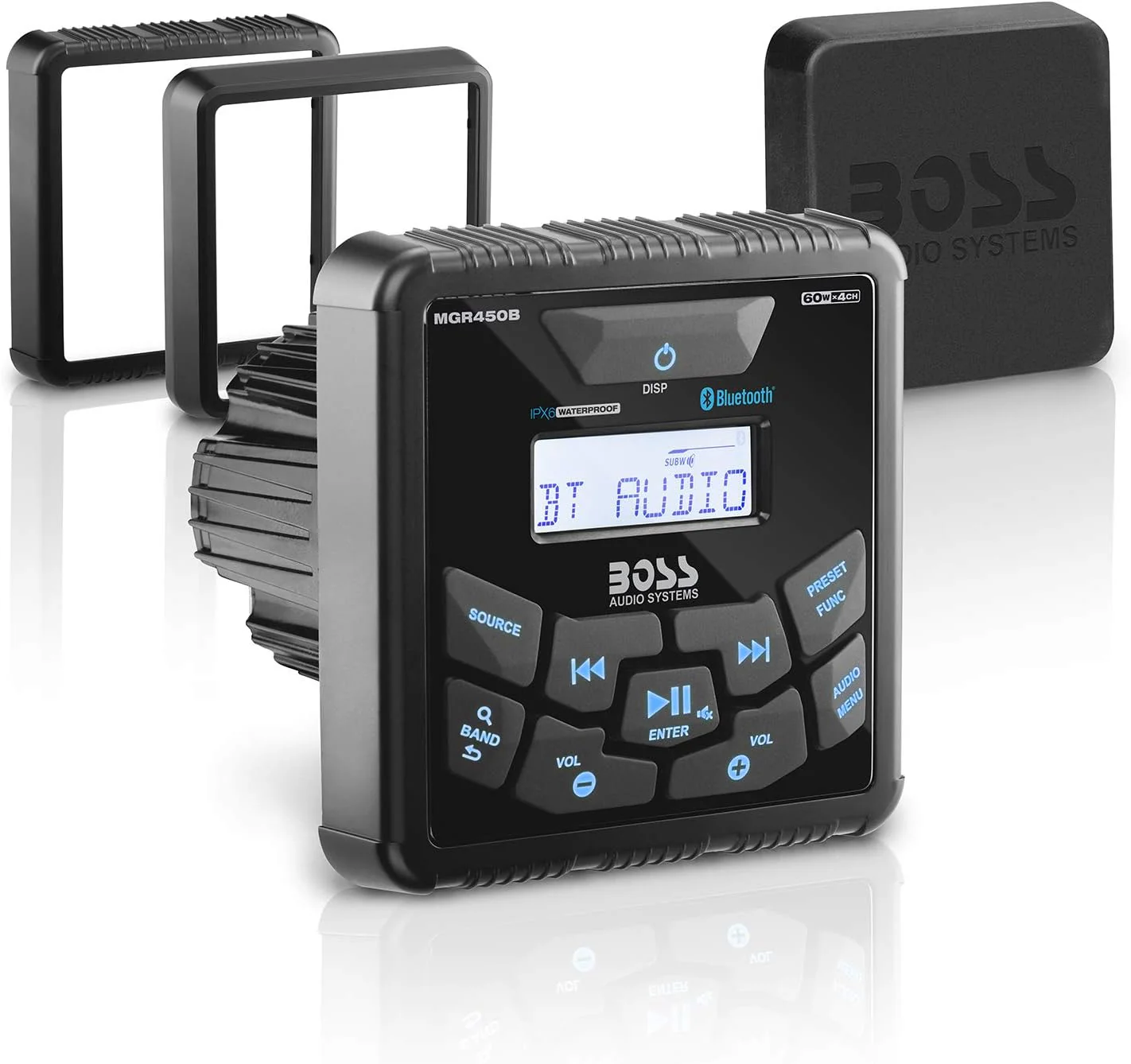 Boss Audio Systems Marine Gauge Receiver – Bluetooth Stereo, Weatherproof, AM/FM Radio, NOAA Weather Band, USB Charging, Built-in 4 Channel Amplifier