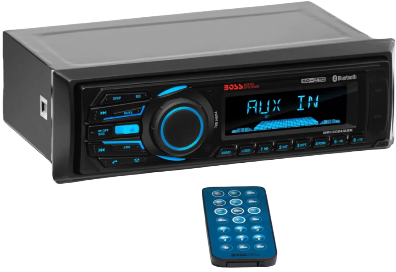 Boss Audio MR1308UABK Marine Stereo - Bluetooth Weatherproof Single DIN