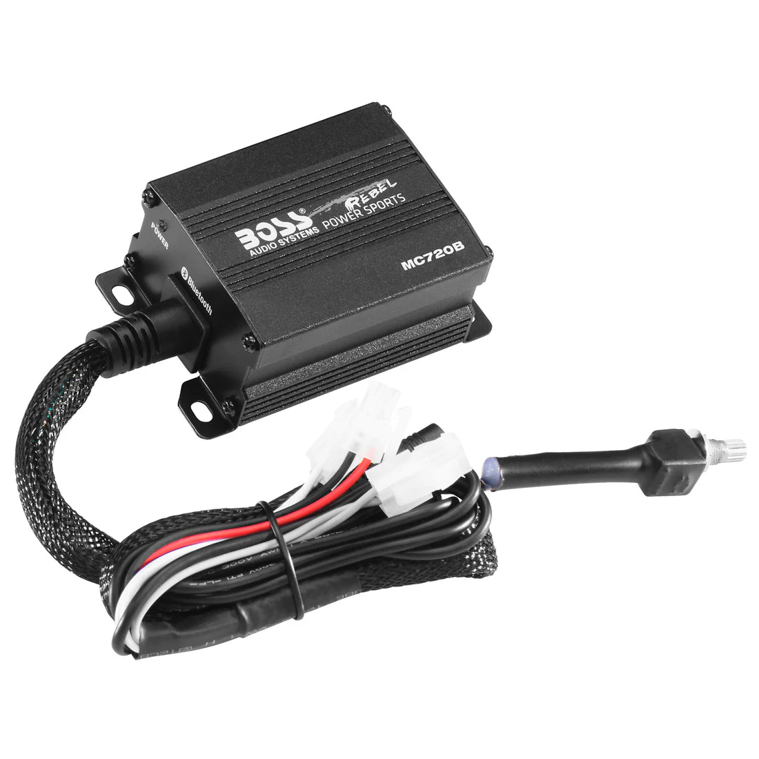 Boss Audio Systems MC720B Motorcycle & ATV Speaker System - Bluetooth, Weatherproof, 4" Speakers, 2 Ch Amplifier, Volume Control, 12V, Chrome - Image 6