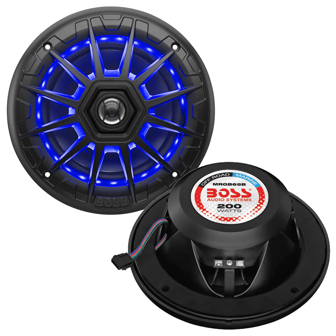 Boss Audio Systems RGB Marine Speakers - 150 or 200 Watts Per Pair, Weatherproof, Full Range, 2 Way, Sold in Pairs - 5.25 or 6.5 Inch Options - Image 5