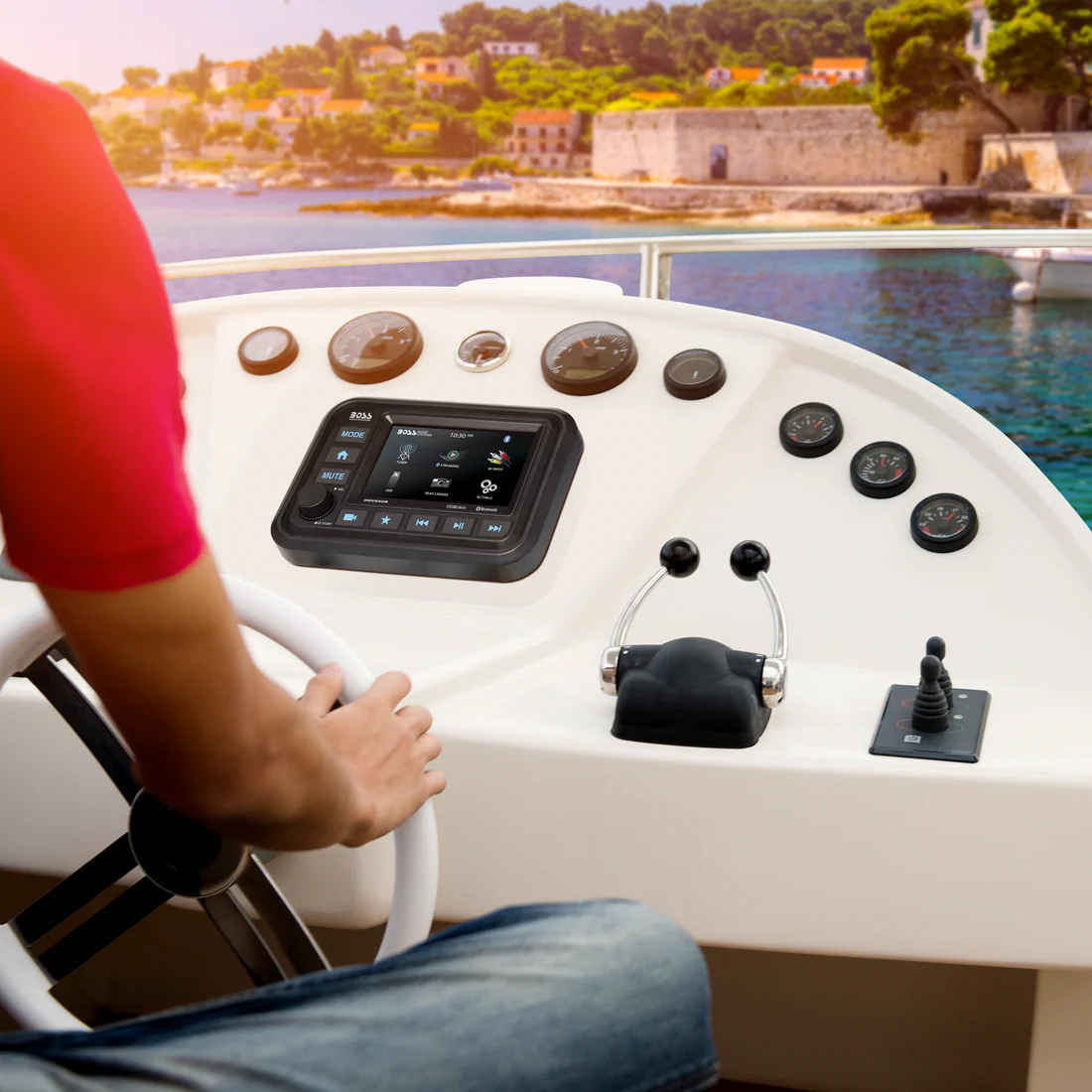 Boss Audio Systems Weatherproof Marine Gauge Receiver with Bluetooth, Digital Media MP3 Player, Built-in Amplifier, USB Port & AM/FM Radio - Image 13