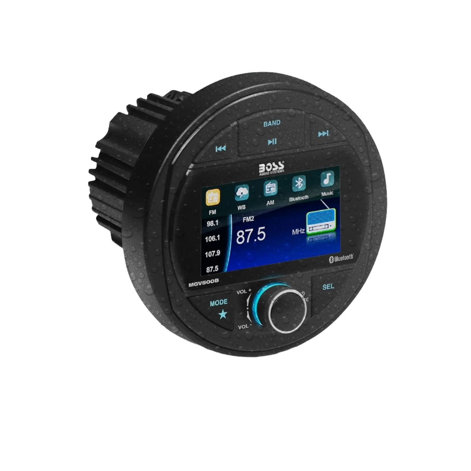 Boss Audio Systems Weatherproof Marine Gauge Receiver with Bluetooth, Digital Media MP3 Player, Built-in Amplifier, USB Port & AM/FM Radio - Image 22