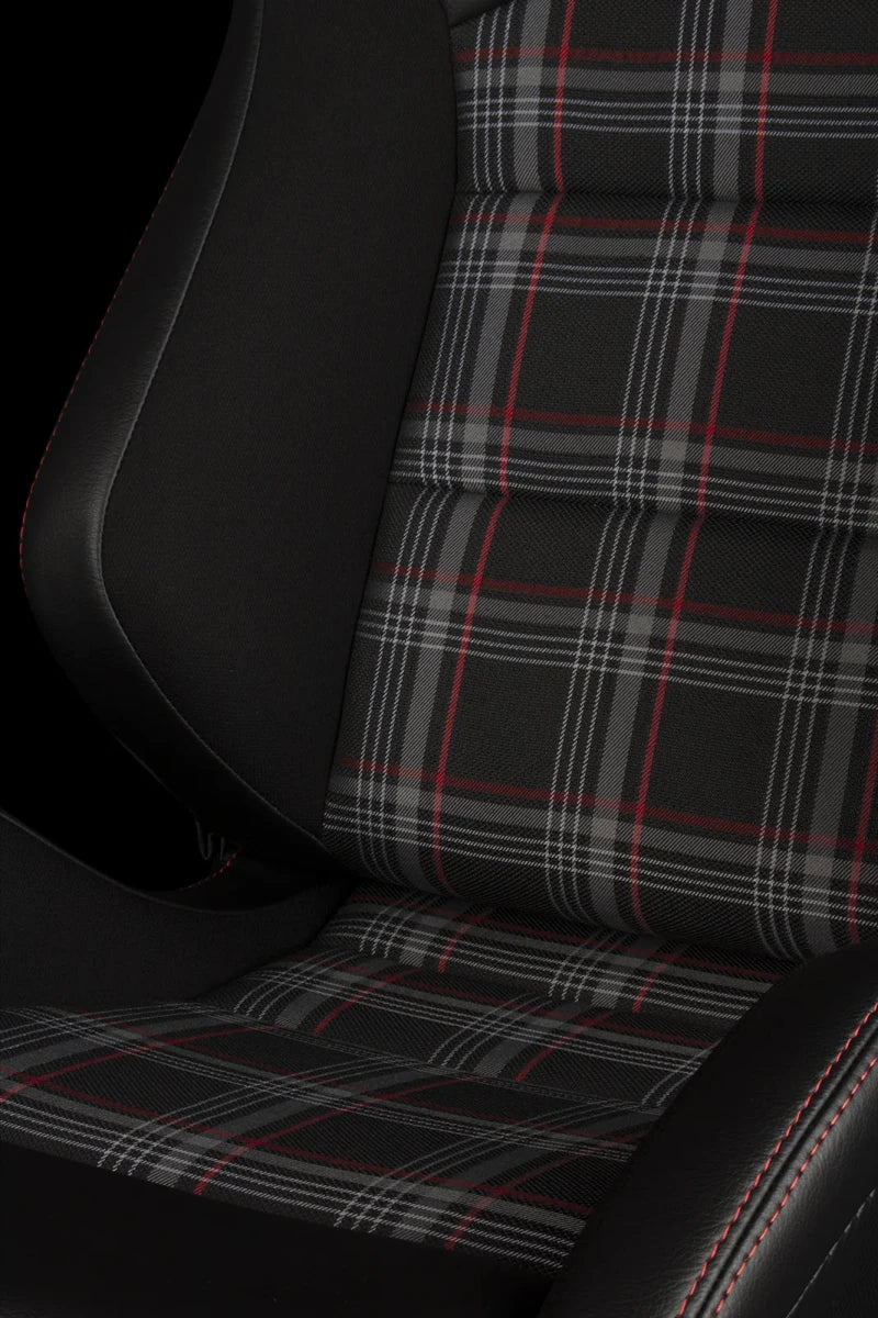 BRAUM Elite S Racing Seats BMW E36 Coupe (Reclinable - Black Leatherette) Black or Blue or Red Cloth / Red or Gray Plaid - Image 19