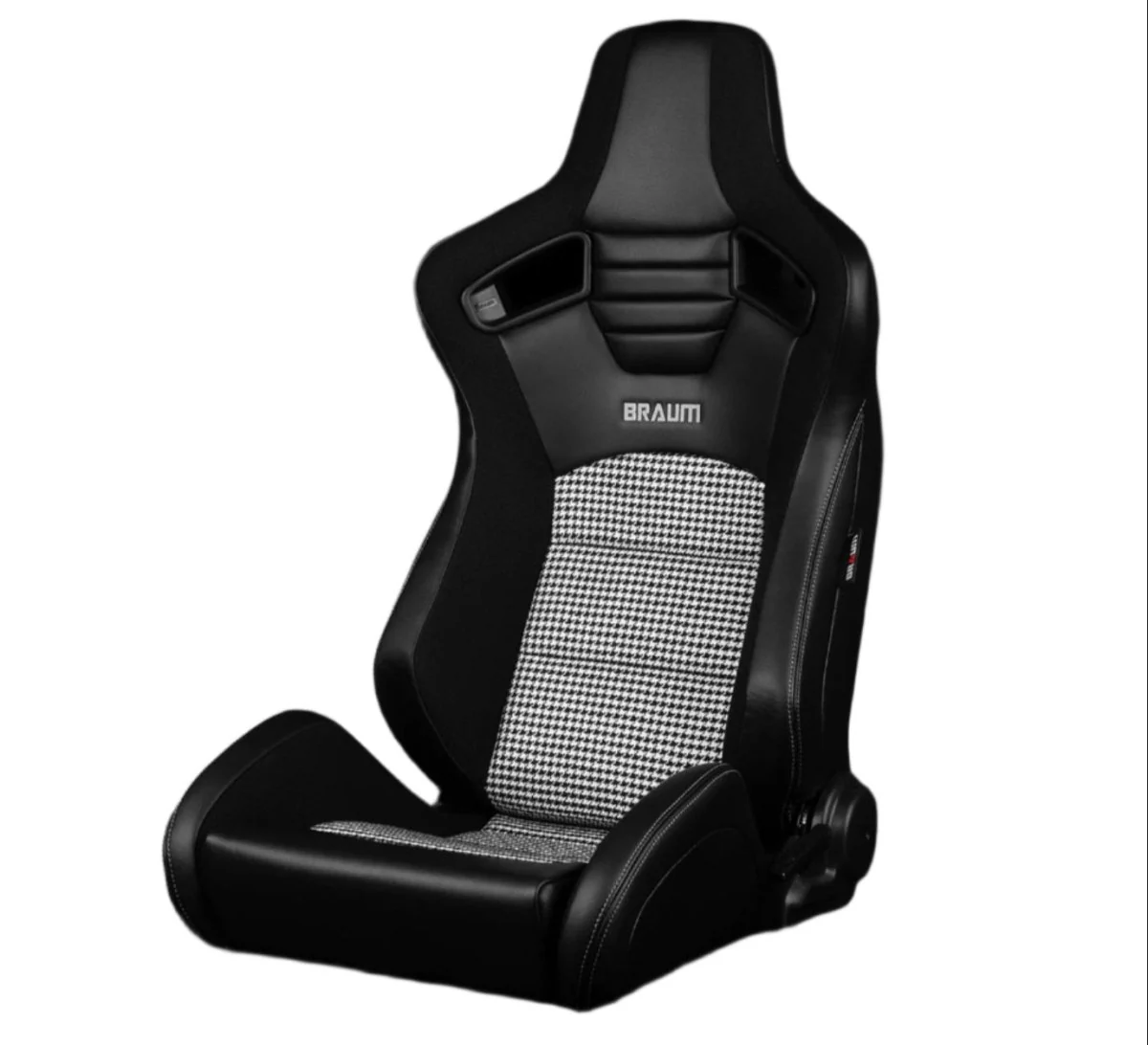BRAUM Elite S Racing Seats BMW E36 Coupe (Reclinable - Black Leatherette) Black or Blue or Red Cloth / Red or Gray Plaid - Image 29