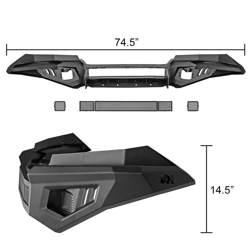 Bulken Off Road Front Bumper Chevy Colorado (2015-2021) Rugged Steel - Image 5