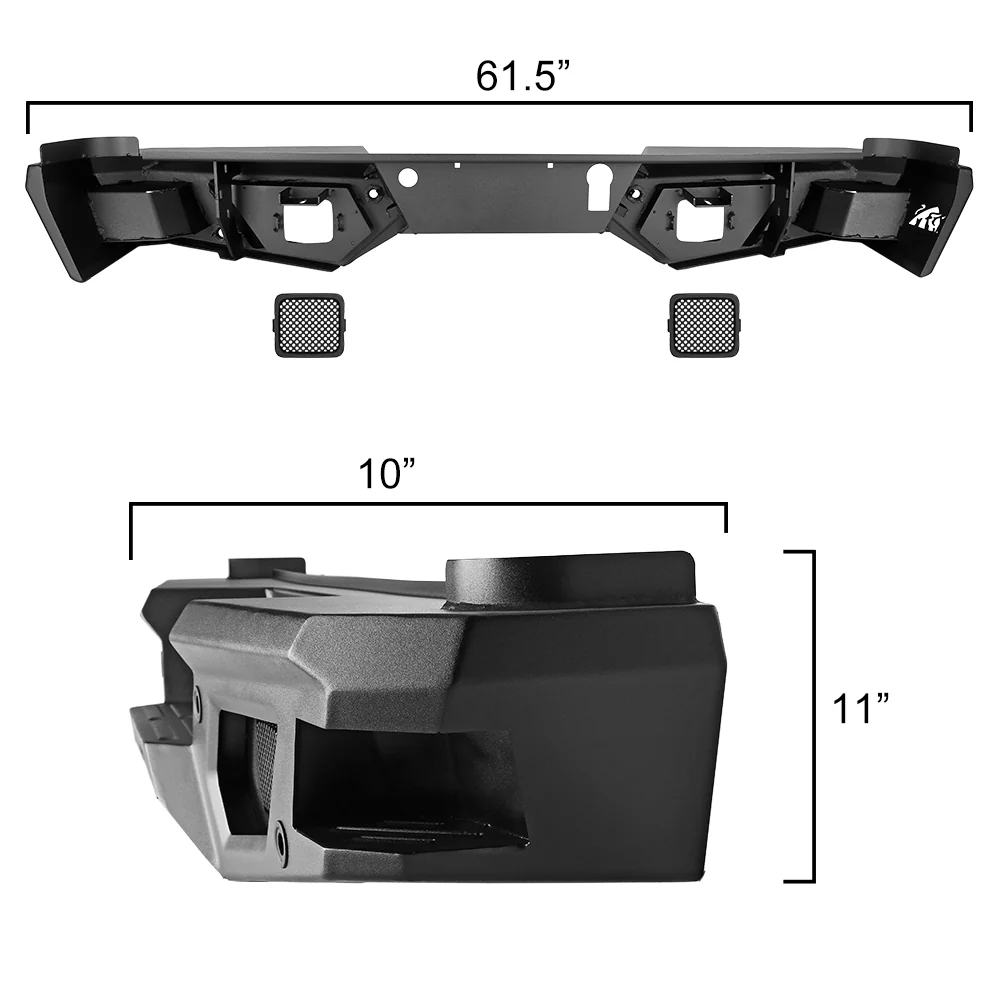 Bulken Off Road Rear Bumper Chevy Colorado (2015-2021) Rugged Steel - Image 6