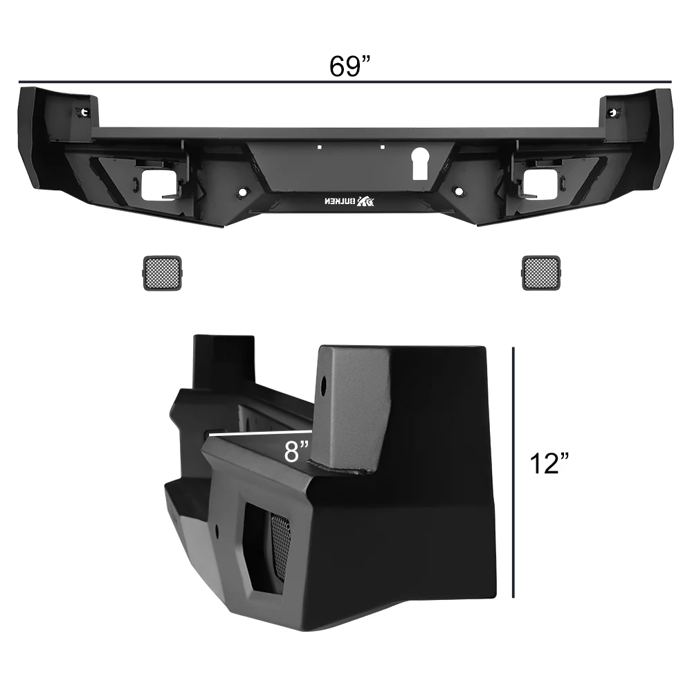 Bulken Off Road Rear Bumper Toyota Tacoma (2016-2023) Rugged Steel - Image 7