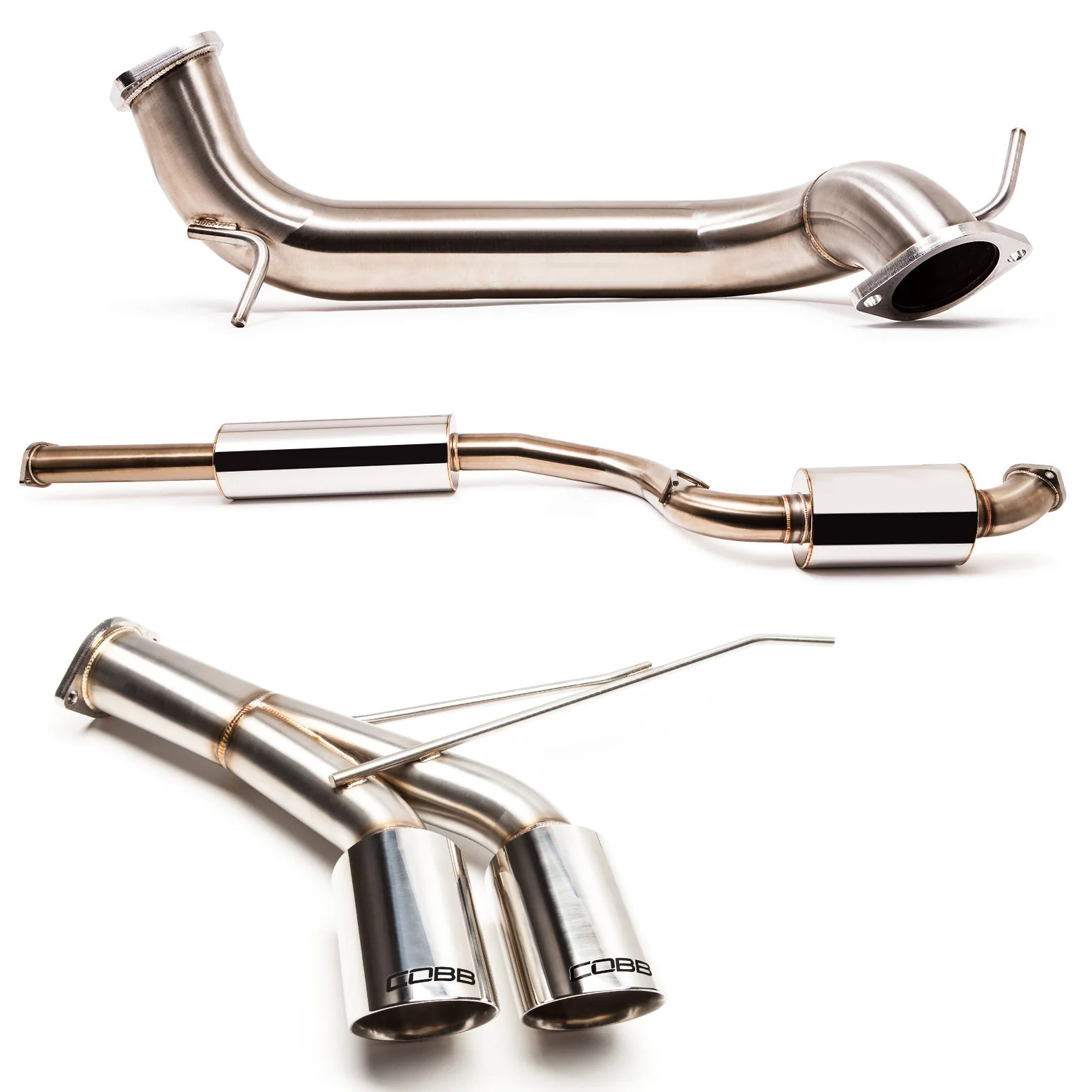 COBB Catback Exhaust Ford Focus ST (2013-2018) Dual 4" Slash Cut Double Wall Tips