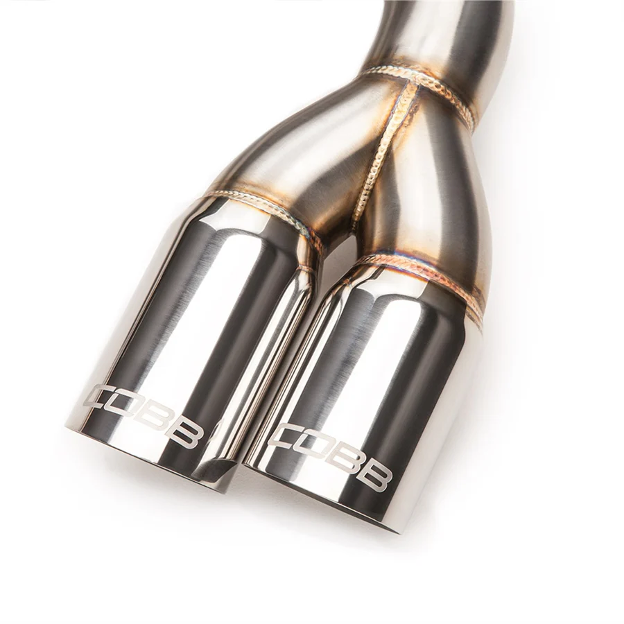 COBB Catback Exhaust Mitsubishi Lancer EVO X (2008-2015) 3" Quad Polished Tips - Image 2