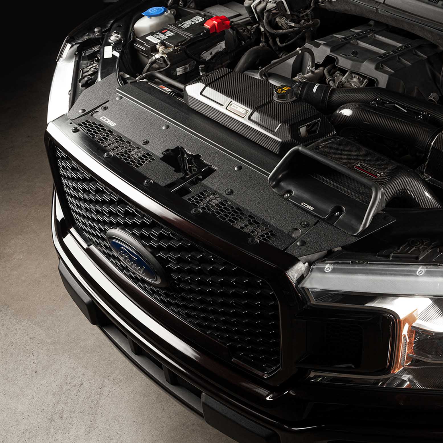 COBB Radiator Shroud Ford F150 2.7L / 3.5L EcoBoost (2018-2020) Aluminum with Wrinkle Black Powder Coat Finish - 4G1600 - Image 4