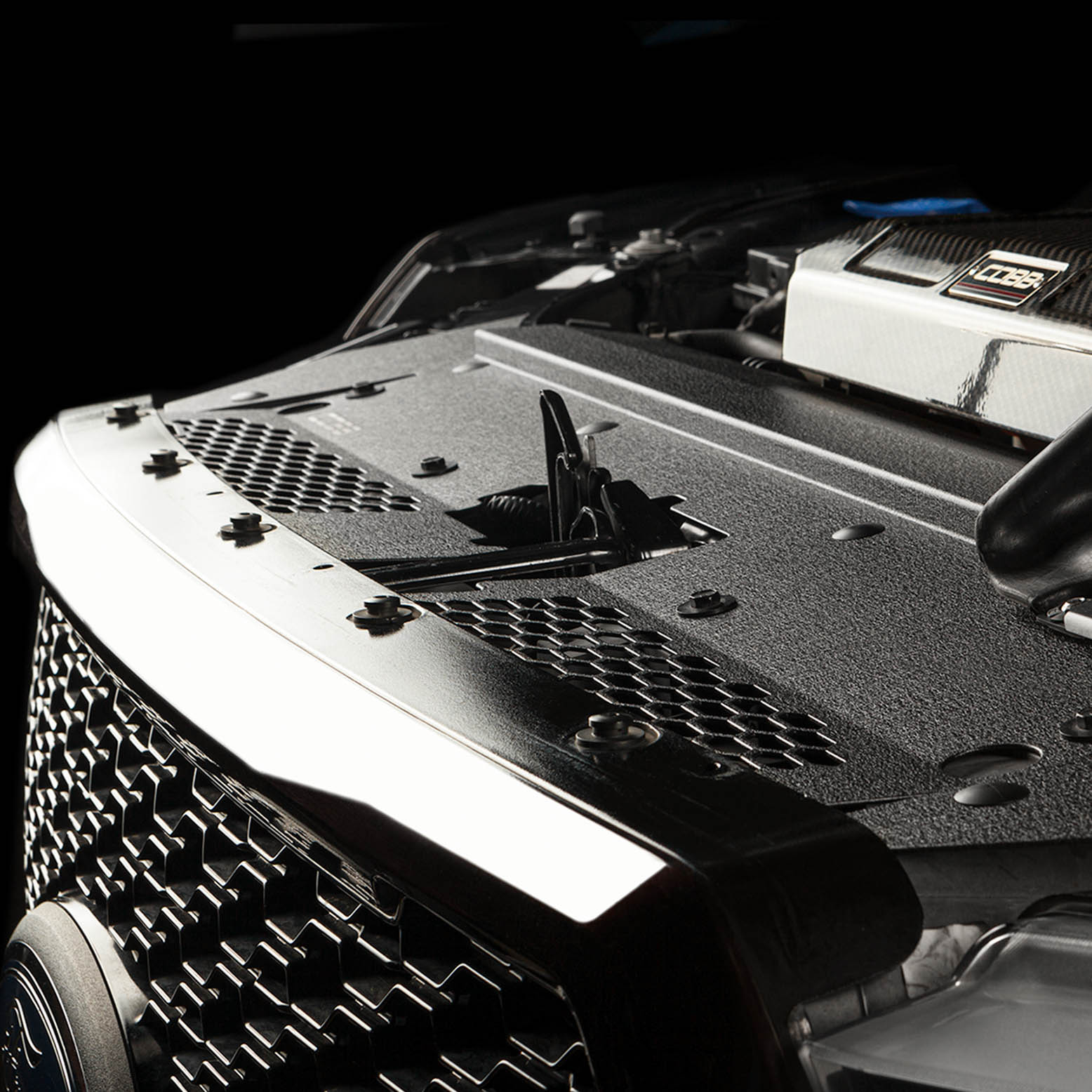 COBB Radiator Shroud Ford F150 2.7L / 3.5L EcoBoost (2018-2020) Aluminum with Wrinkle Black Powder Coat Finish - 4G1600 - Image 5