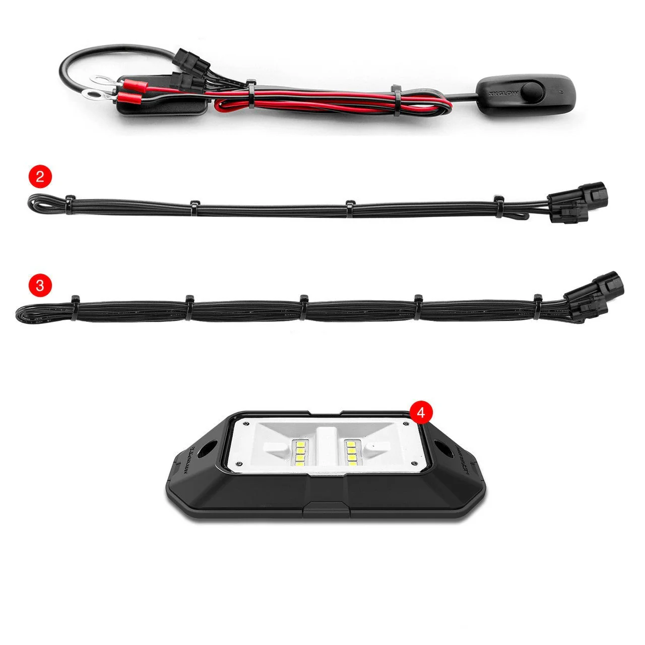 XKGlow White Rock Light Advanced Kit for Jeep Wrangler/ Ford Bronco - Standard/ Advance/ Pro - Image 10