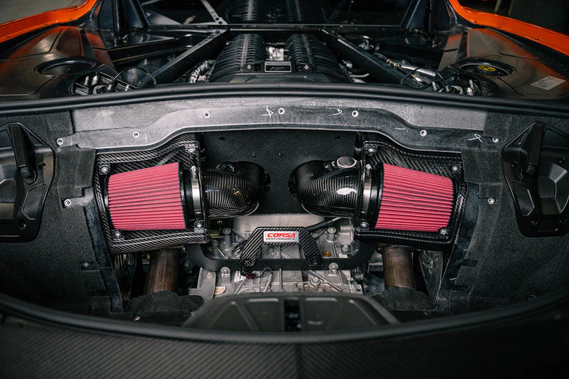 Corsa Intake for Chevy Corvette C8 Z06 (2023-2025) Carbon Fiber - Dual Path with Heat Shield 44012D - Image 2