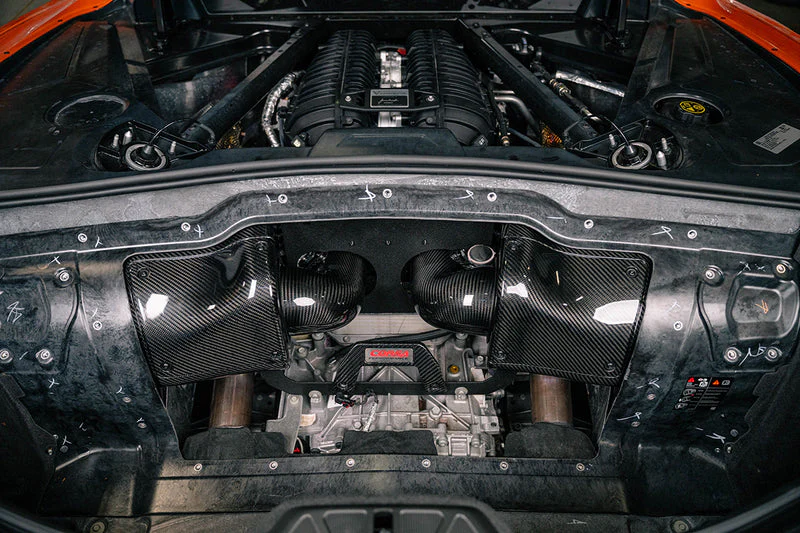 Corsa Intake for Chevy Corvette C8 Z06 (2023-2025) Carbon Fiber - Dual Path with Heat Shield 44012D - Image 3