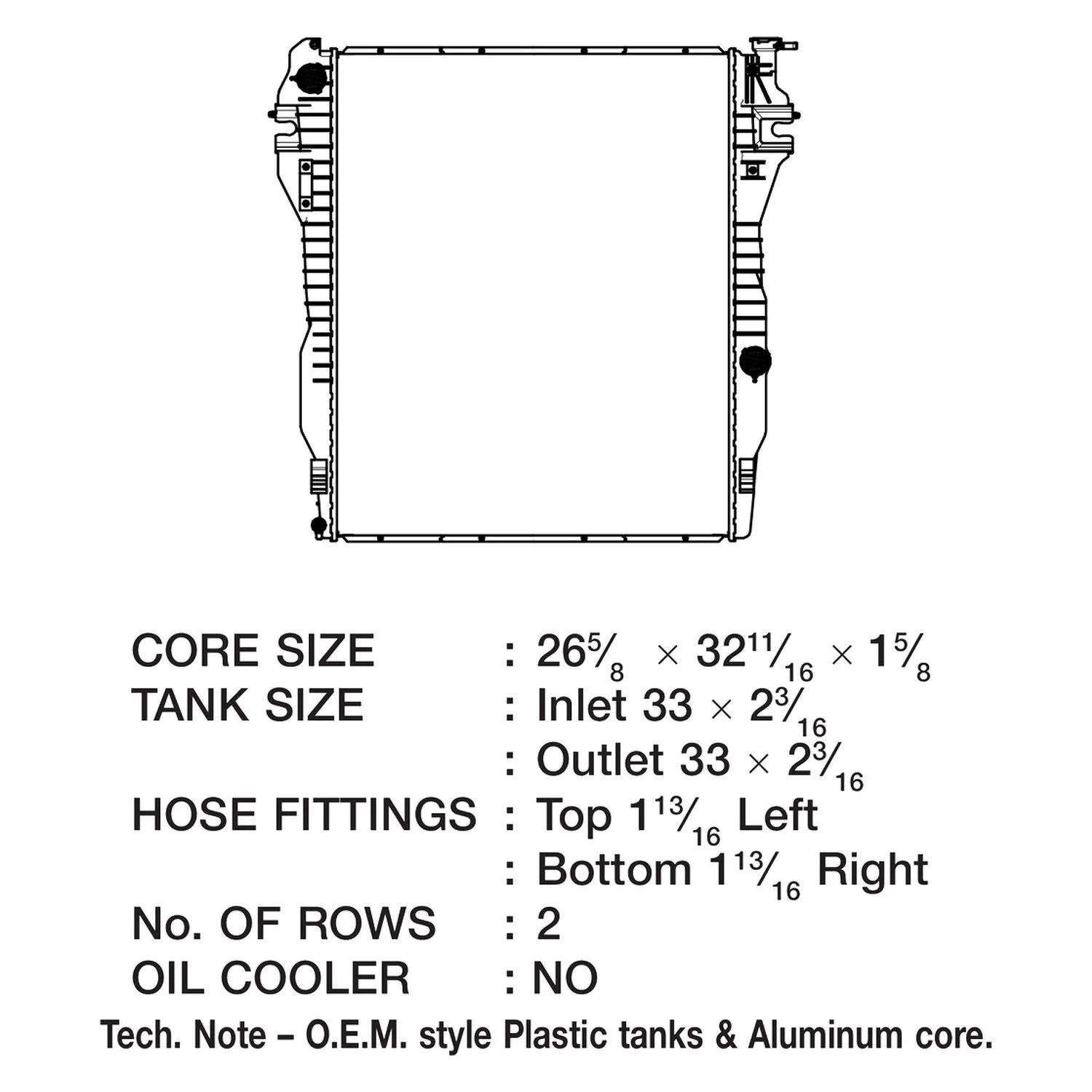 CSF Radiator Dodge Ram / Ram 2500 3500 4500 5500 (2010-2012) OEM Replacement w/ Aluminum Core 3529 - Image 2