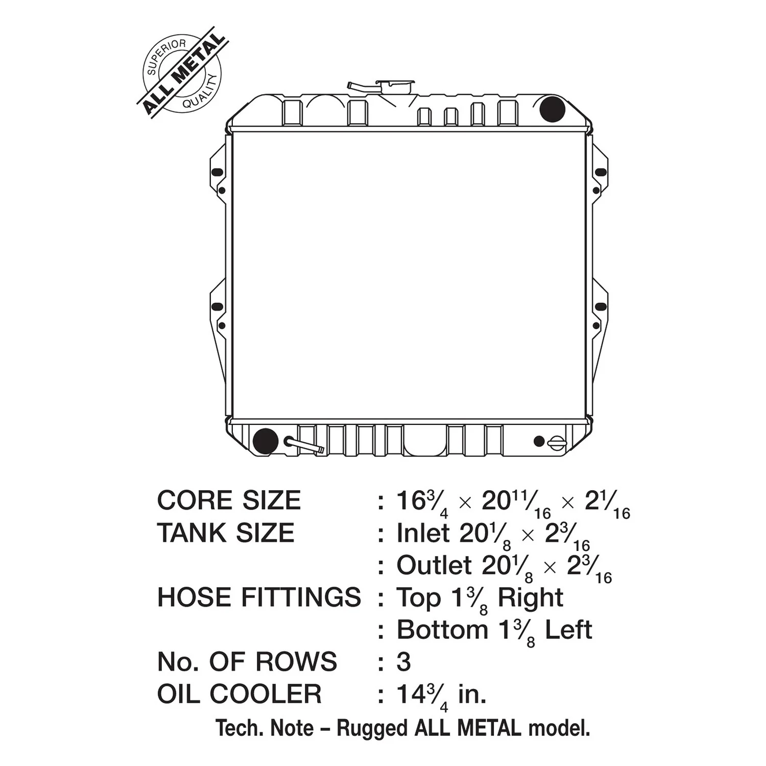 CSF Radiator Toyota 4Runner / Pickup 2.4L 4WD (85-1995) OEM Replacement Copper Brass 2306 - Image 2