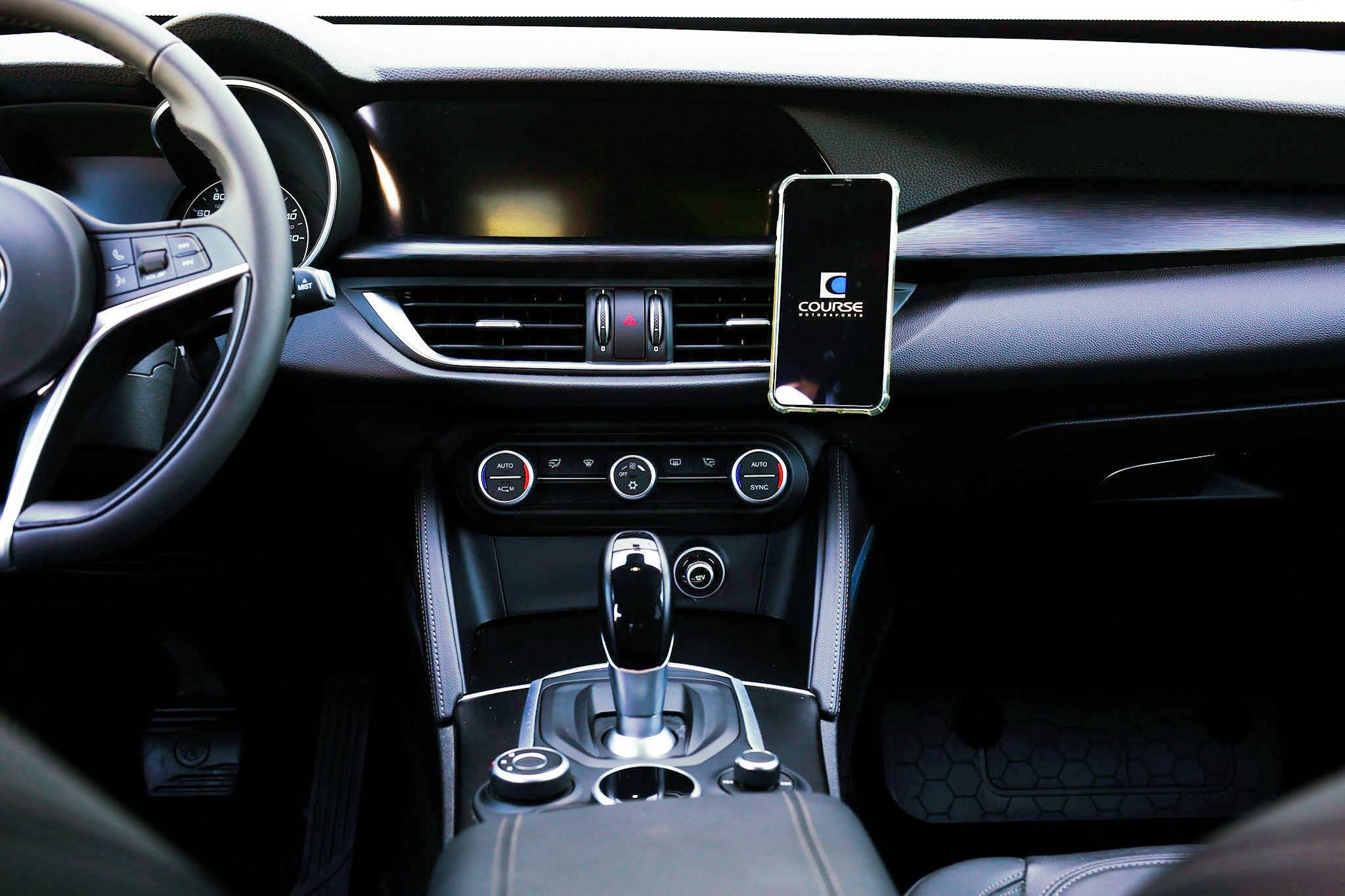 Course Motorsports Phone Mount for Alfa Romeo Stelvio (2016-2026) Cradle / Magnetic / Magsafe Wireless Charging - Image 3