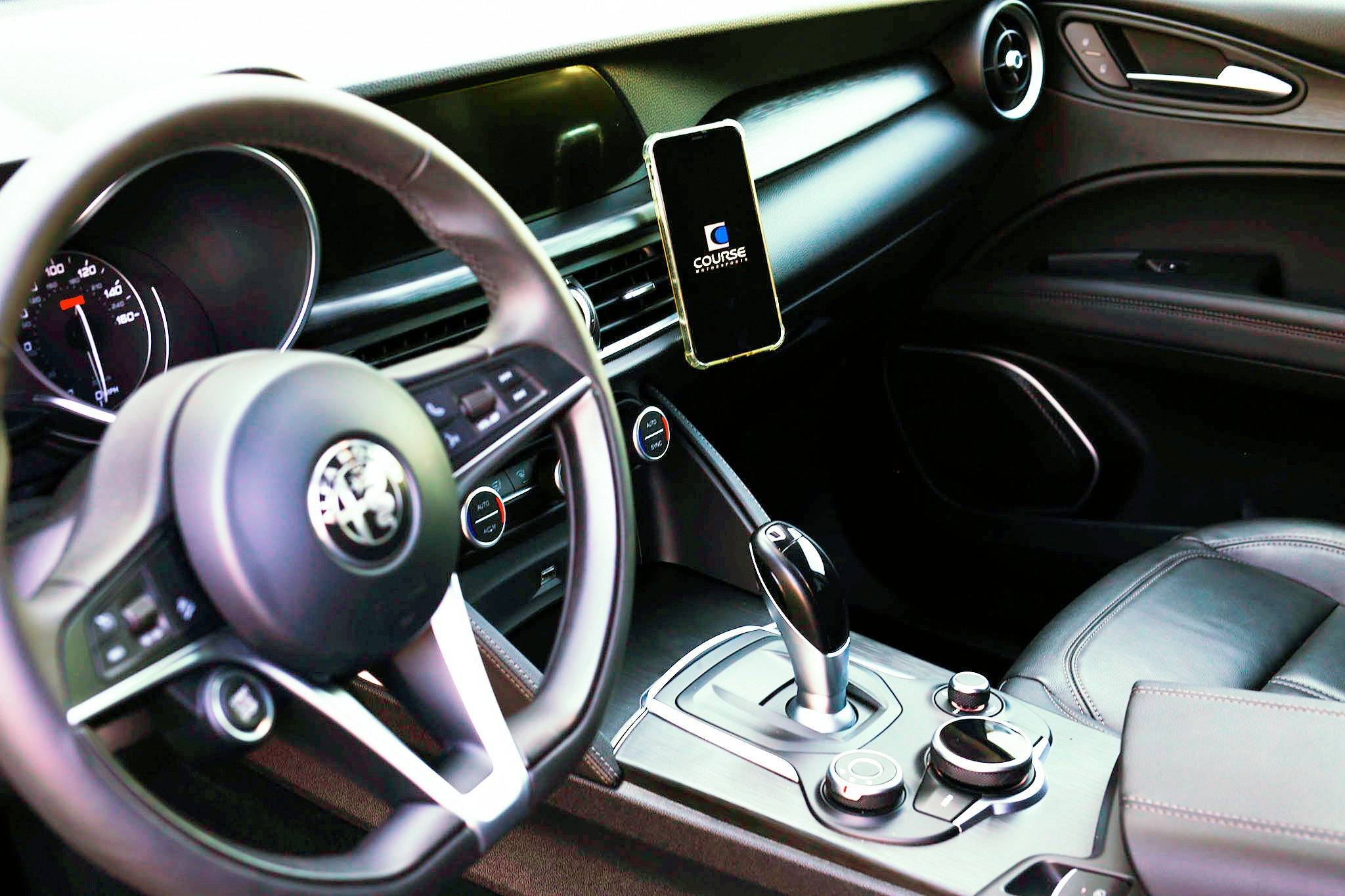 Course Motorsports Phone Mount for Alfa Romeo Stelvio (2016-2026) Cradle / Magnetic / Magsafe Wireless Charging - Image 4
